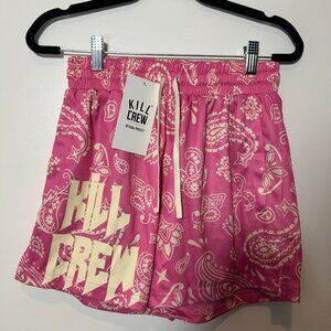 NWT Kill Crew Muay Thai Shorts Bandana Cream Size XS